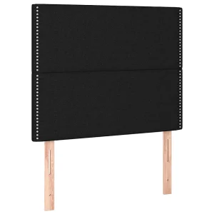 Hoofdbord zwart 80x5x118/128 cm stof Hoofdbord zwart 80x5x118/128 cm stof