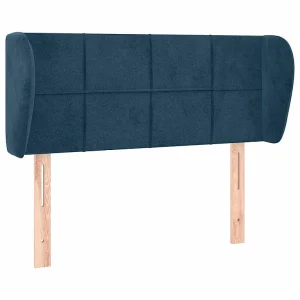 Hoofdbord met randen 93x23x78/88 cm fluweel donkerblauw Hoofdbord met randen 93x23x78/88 cm fluweel donkerblauw