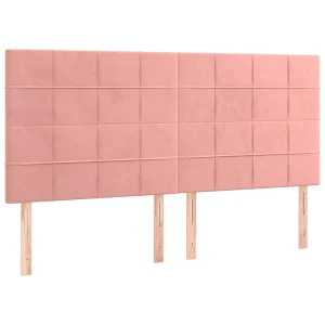 Hoofdbord roze 180x5x118/128 cm fluweel Hoofdbord roze 180x5x118/128 cm fluweel