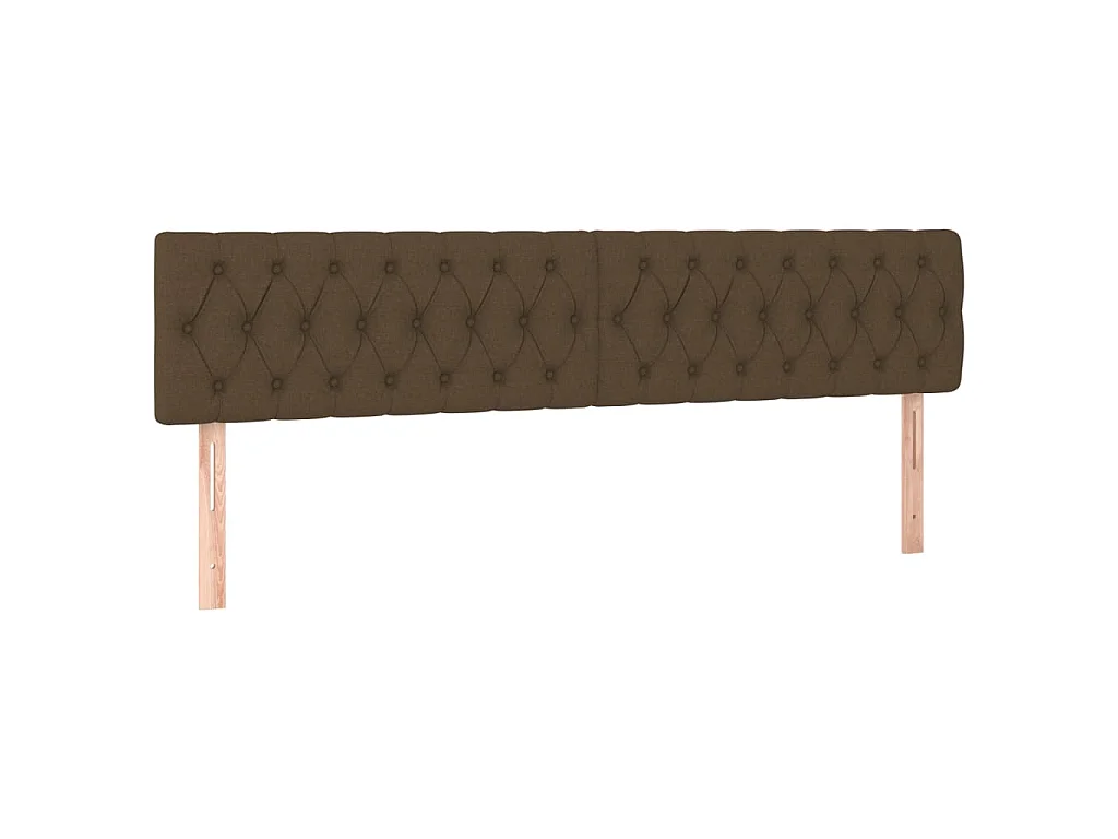 Hoofdborden 200x7x78/88 cm stof donkerbruin