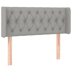 Hoofdbord met randen 93x16x78/88 cm stof lichtgrijs Hoofdbord met randen 93x16x78/88 cm stof lichtgrijs