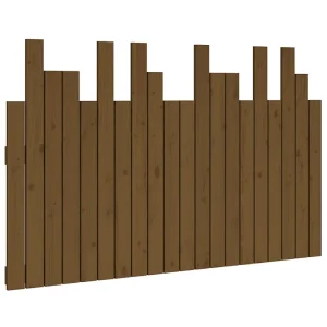 Hoofdbord wandmontage 127,5x3x80 cm grenenhout honingbruin Hoofdbord wandmontage 127,5x3x80 cm grenenhout honingbruin