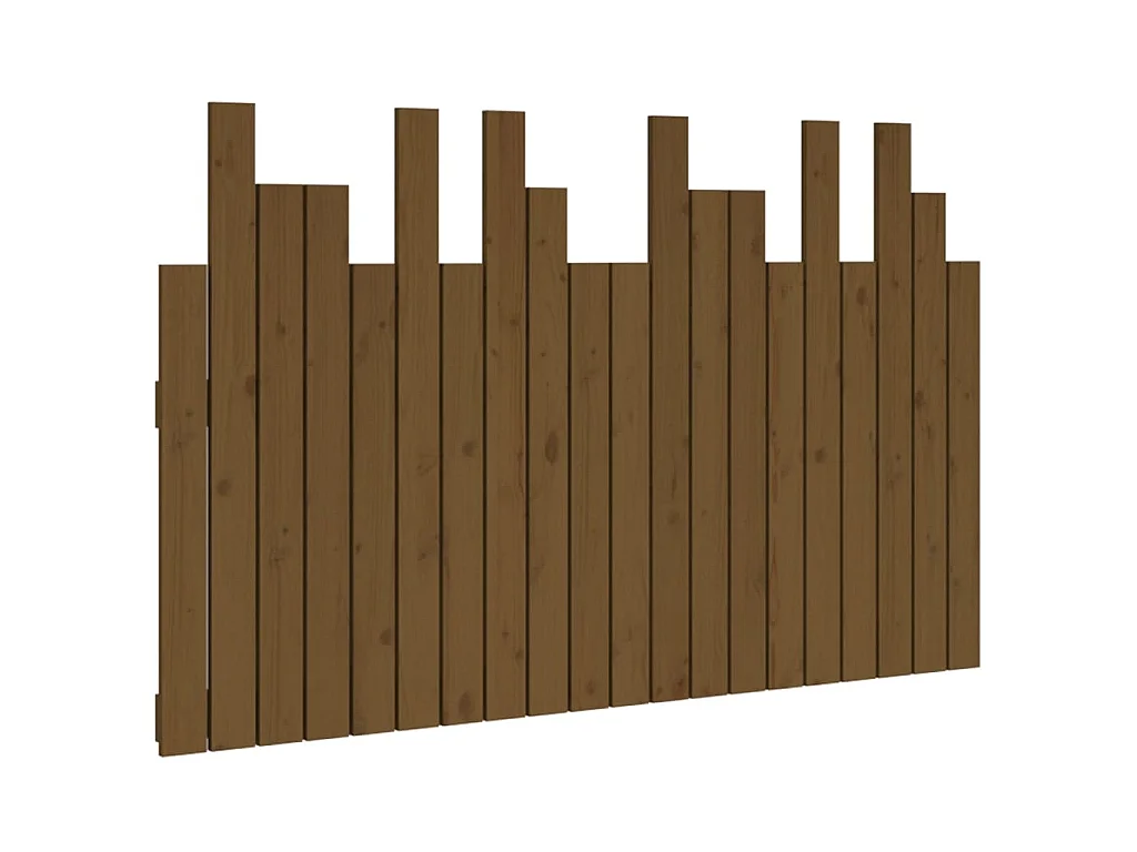 Hoofdbord wandmontage 127,5x3x80 cm grenenhout honingbruin