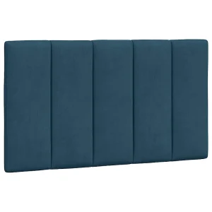 Hoofdbordkussen "Hanko" 90 cm fluweel blauw Hoofdbordkussen "Hanko" 90 cm fluweel blauw