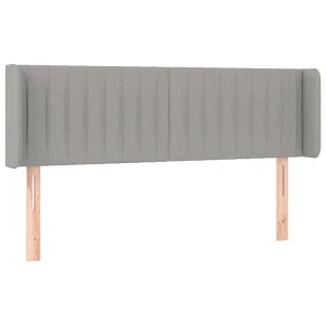Hoofdbord met randen 147x16x78/88 cm stof lichtgrijs Hoofdbord met randen 147x16x78/88 cm stof lichtgrijs