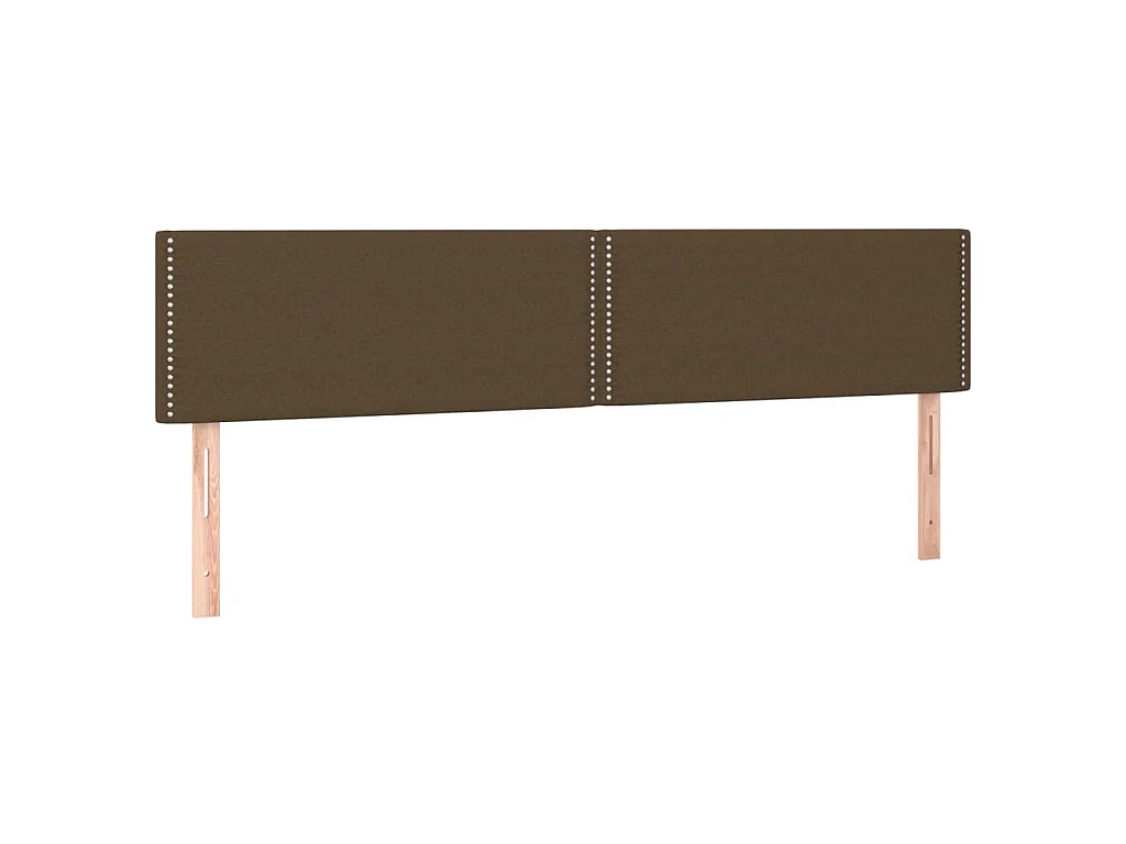 Hoofdborden 200x5x78/88 cm stof donkerbruin