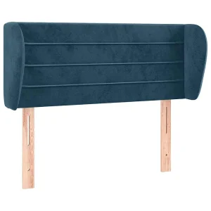 Hoofdbord met randen 93x23x78/88 cm fluweel donkerblauw Hoofdbord met randen 93x23x78/88 cm fluweel donkerblauw