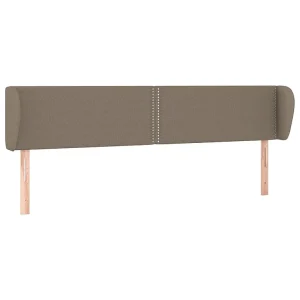 Hoofdbord met randen 183x23x78/88 cm stof taupe Hoofdbord met randen 183x23x78/88 cm stof taupe