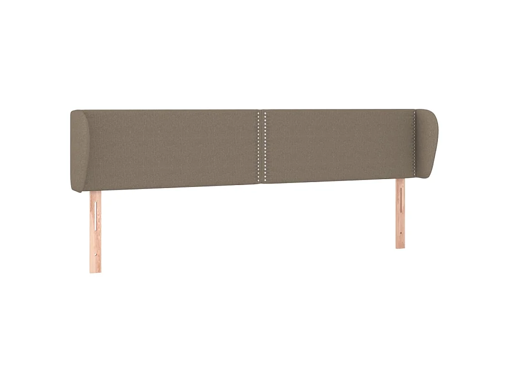 Hoofdbord met randen 183x23x78/88 cm stof taupe
