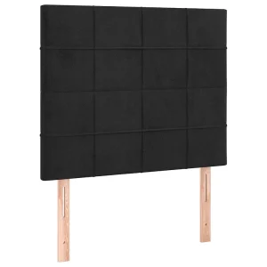 Hoofdbord zwart 100x5x118/128 cm fluweel Hoofdbord zwart 100x5x118/128 cm fluweel