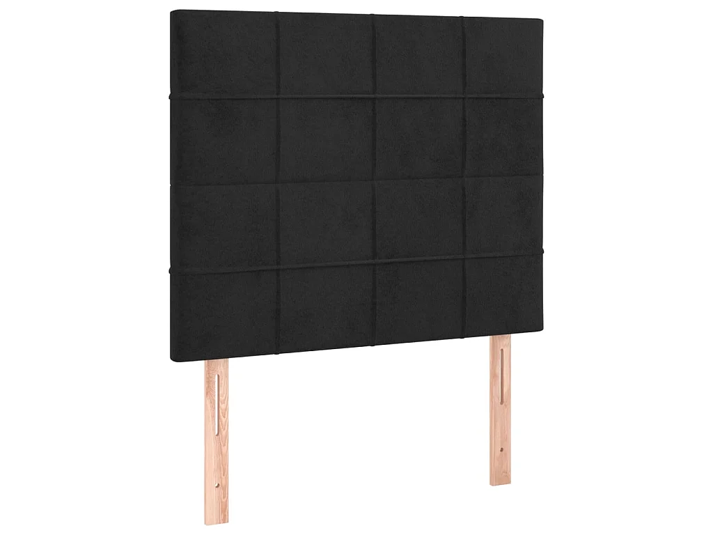 Hoofdbord zwart 100x5x118/128 cm fluweel