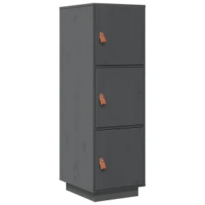 Hoge kast 34x40x108,5 cm massief grenenhout grijs Hoge kast 34x40x108,5 cm massief grenenhout grijs