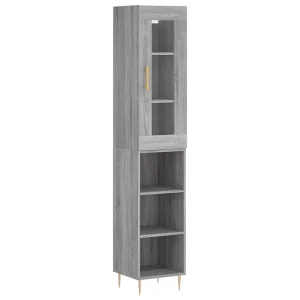 Hoge kast 34,5x34x180 cm bewerkt hout grijs sonoma eikenkleurig Hoge kast 34,5x34x180 cm bewerkt hout grijs sonoma eikenkleurig