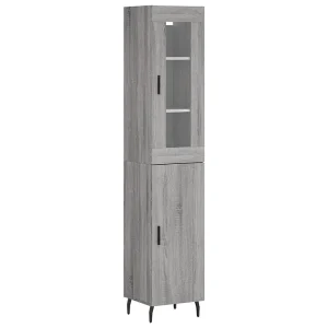 Hoge kast 34,5x34x180 cm bewerkt hout grijs sonoma eikenkleurig Hoge kast 34,5x34x180 cm bewerkt hout grijs sonoma eikenkleurig
