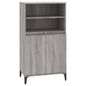 Hoge kast 60x36x110 cm bewerkt hout grijs sonoma eikenkleurig Hoge kast 60x36x110 cm bewerkt hout grijs sonoma eikenkleurig