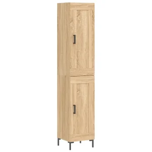 Hoge kast 34,5x34x180 cm bewerkt hout sonoma eikenkleurig Hoge kast 34,5x34x180 cm bewerkt hout sonoma eikenkleurig