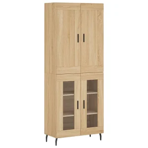 Hoge kast 69,5x34x180 cm bewerkt hout sonoma eikenkleurig Hoge kast 69,5x34x180 cm bewerkt hout sonoma eikenkleurig