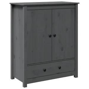 Hoge kast 83×41,5×100 cm massief grenenhout grijs Hoge kast 83×41,5×100 cm massief grenenhout grijs
