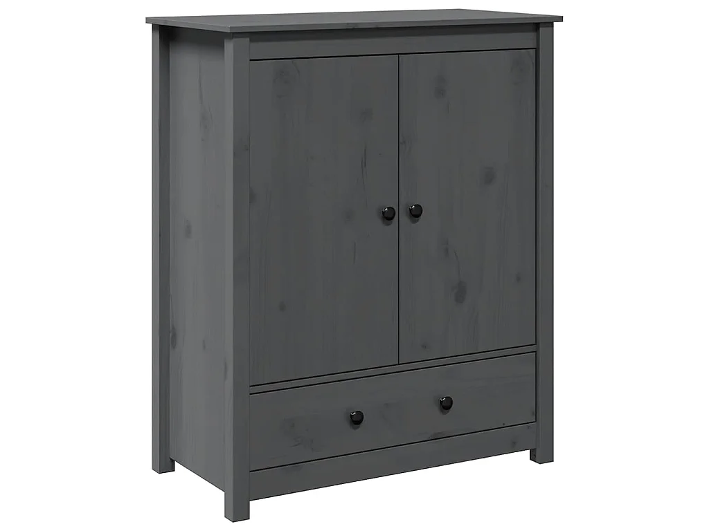 Hoge kast 83x41,5x100 cm massief grenenhout grijs