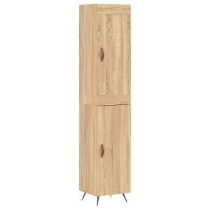 Hoge kast 34,5x34x180 cm bewerkt hout sonoma eikenkleurig Hoge kast 34,5x34x180 cm bewerkt hout sonoma eikenkleurig