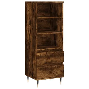 Hoge kast 40x36x110 cm bewerkt hout gerookt eiken Hoge kast 40x36x110 cm bewerkt hout gerookt eiken