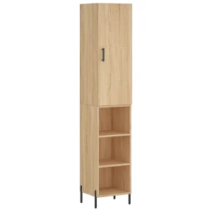 Hoge kast 34,5x34x180 cm bewerkt hout sonoma eikenkleurig Hoge kast 34,5x34x180 cm bewerkt hout sonoma eikenkleurig