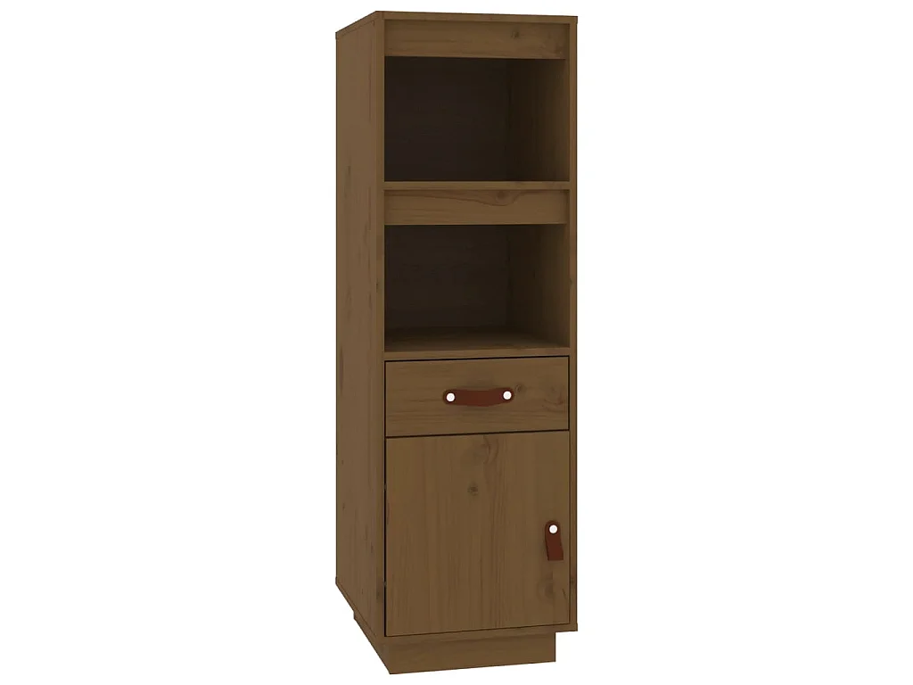 Hoge kast 34x40x108,5 cm massief grenenhout honingbruin
