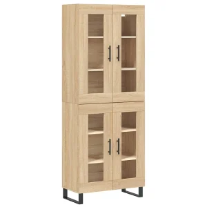 Hoge kast 69,5x34x180 cm bewerkt hout sonoma eikenkleurig Hoge kast 69,5x34x180 cm bewerkt hout sonoma eikenkleurig