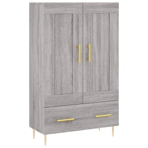 Hoge kast 69,5x31x115 cm bewerkt hout grijs sonoma eikenkleurig Hoge kast 69,5x31x115 cm bewerkt hout grijs sonoma eikenkleurig