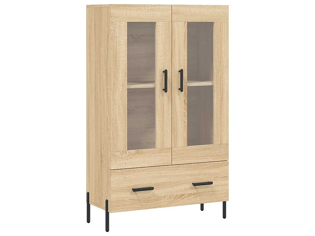 Hoge kast 69,5x31x115 cm bewerkt hout sonoma eikenkleurig