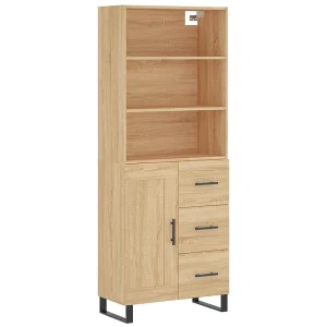 Hoge kast 69,5x34x180 cm bewerkt hout sonoma eikenkleurig Hoge kast 69,5x34x180 cm bewerkt hout sonoma eikenkleurig
