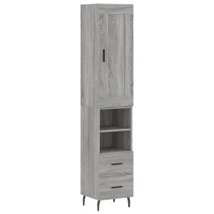Hoge kast 34,5x34x180 cm bewerkt hout grijs sonoma eikenkleurig Hoge kast 34,5x34x180 cm bewerkt hout grijs sonoma eikenkleurig