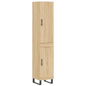 Hoge kast 34,5x34x180 cm bewerkt hout sonoma eikenkleurig Hoge kast 34,5x34x180 cm bewerkt hout sonoma eikenkleurig