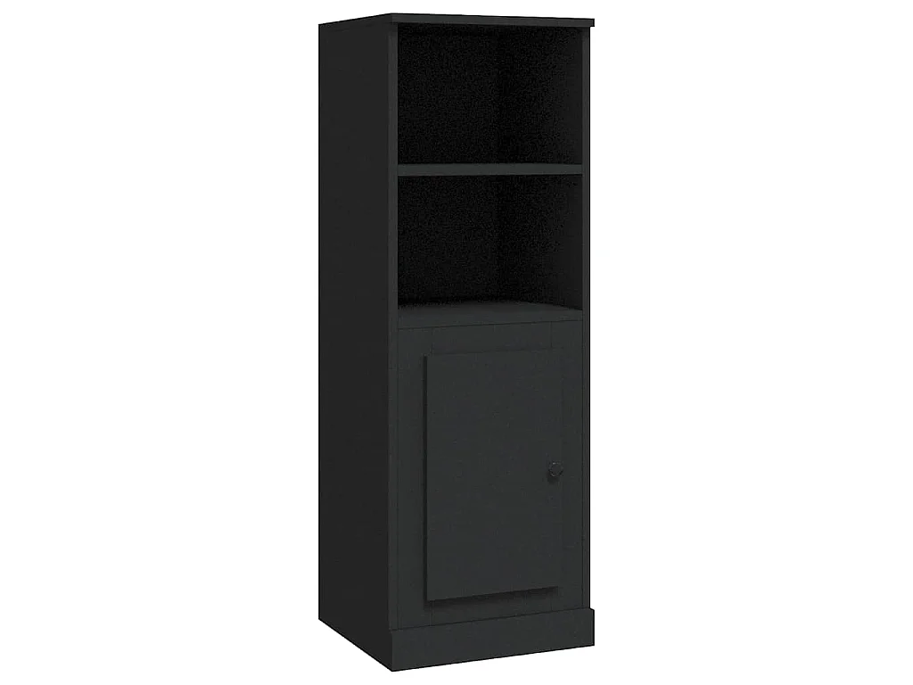 Hoge kast 36x35,5x103,5 cm bewerkt hout zwart