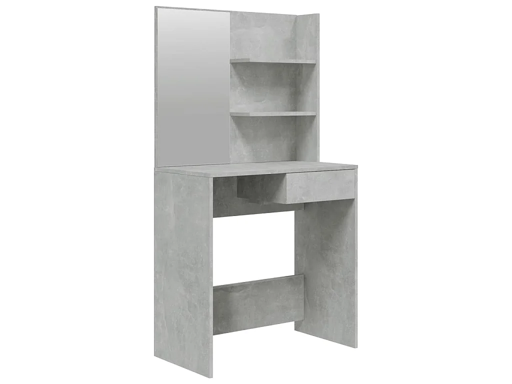 Kaptafel met spiegel 74,5x40x141 cm betongrijs