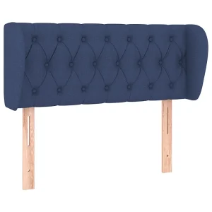 Hoofdbord met randen 103x23x78/88 cm stof blauw Hoofdbord met randen 103x23x78/88 cm stof blauw