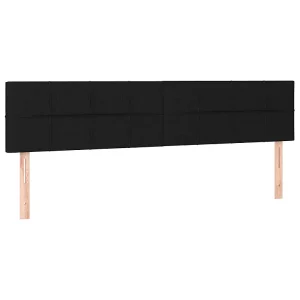 Hoofdborden 180x5x78/88 cm stof zwart