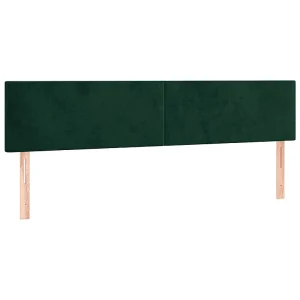 Hoofdborden 160x5x78/88 cm fluweel donkergroen Hoofdborden 160x5x78/88 cm fluweel donkergroen