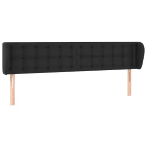 Hoofdbord met randen 163x23x78/88 cm kunstleer zwart Hoofdbord met randen 163x23x78/88 cm kunstleer zwart