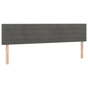 Hoofdborden 160x5x78/88 cm fluweel donkergrijs Hoofdborden 160x5x78/88 cm fluweel donkergrijs