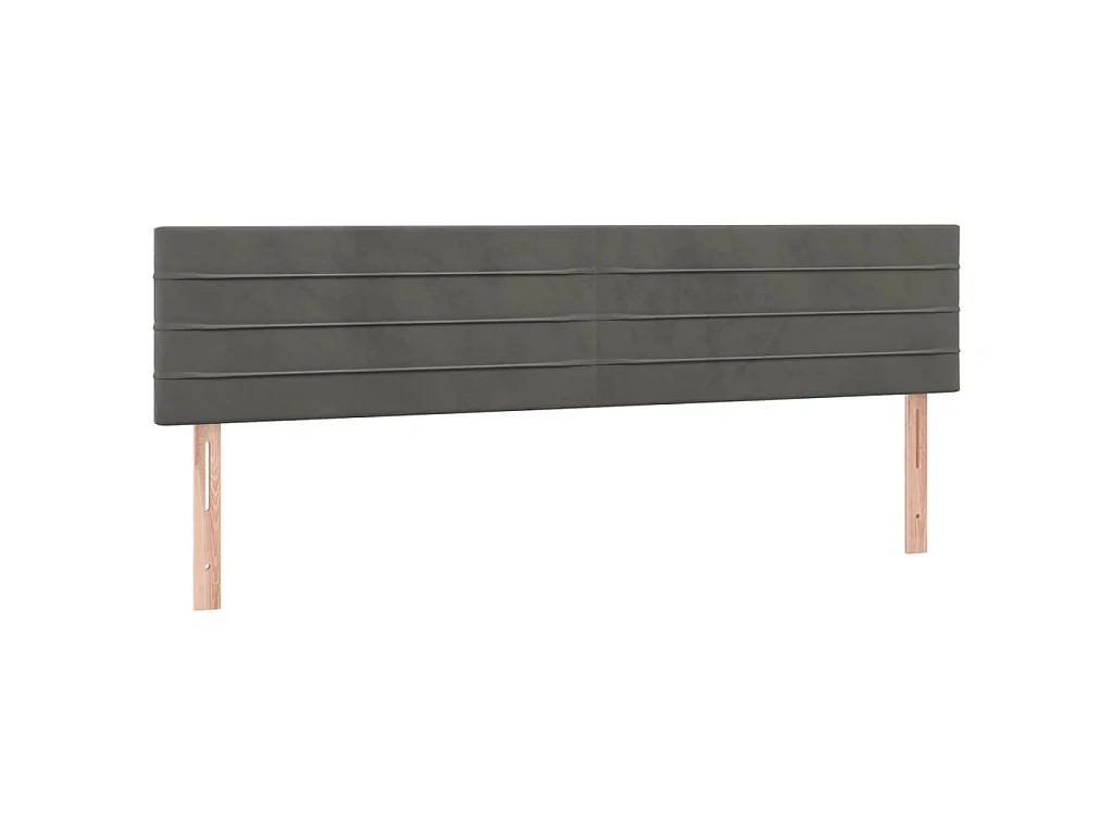 Hoofdborden 160x5x78/88 cm fluweel donkergrijs