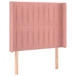 Hoofdbord met randen 93x16x118/128 cm fluweel roze Hoofdbord met randen 93x16x118/128 cm fluweel roze