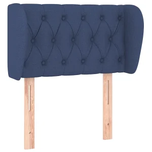 Hoofdbord met randen 83x23x78/88 cm stof blauw Hoofdbord met randen 83x23x78/88 cm stof blauw