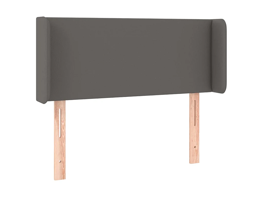 Hoofdbord met randen 93x16x78/88 cm kunstleer grijs