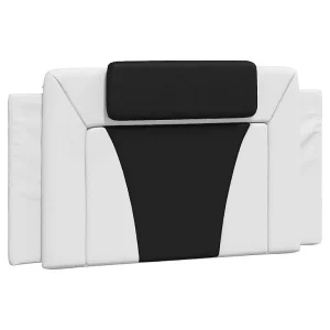 Hoofdbordkussen "Viana" 100 cm kunstleer wit en zwart Hoofdbordkussen "Viana" 100 cm kunstleer wit en zwart