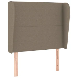 Hoofdbord met randen 83x23x118/128 cm stof taupe Hoofdbord met randen 83x23x118/128 cm stof taupe
