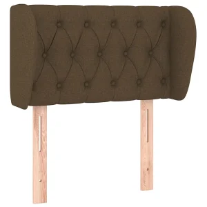 Hoofdbord met randen 83x23x78/88 cm stof donkerbruin Hoofdbord met randen 83x23x78/88 cm stof donkerbruin