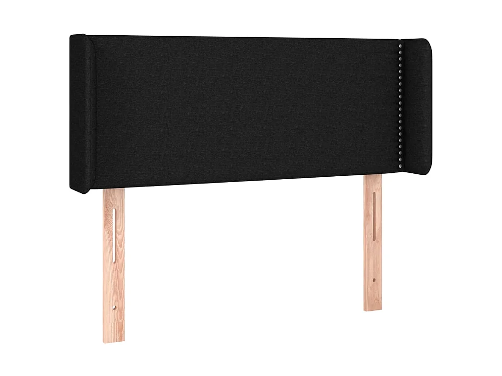 Hoofdbord met randen 103x16x78/88 cm stof zwart