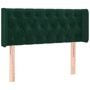 Hoofdbord met randen 93x16x78/88 cm fluweel donkergroen Hoofdbord met randen 93x16x78/88 cm fluweel donkergroen