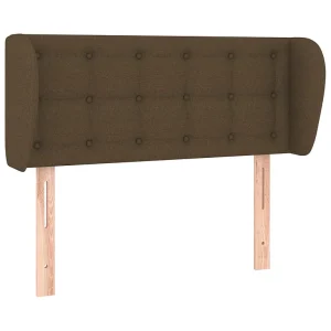 Hoofdbord met randen 103x23x78/88 cm stof donkerbruin Hoofdbord met randen 103x23x78/88 cm stof donkerbruin